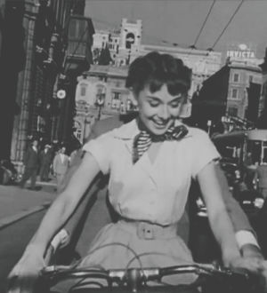 art,bicycle,vintage,1980s,1990s,classic movies,post punk,gregory peck,music,1970s,celebrity,style,nyc,audrey hepburn,old hollywood,roman holiday
