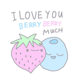 i love you,pastel,berries