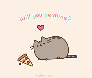 pusheen,cat,pizza