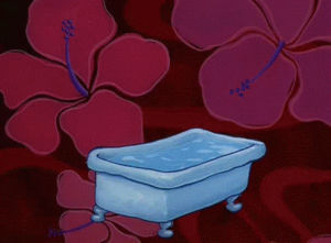 spongebob squarepants,falling,bath