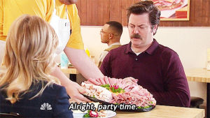 ron swanson,tv,food,parks and recreation,leslie knope,nick offerman