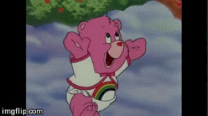 care bears,grumpy bear,i finally figured out how to make photosets,it looks perfect like this,this is my favorite care bears song,proud heart cat,care bears movie ii,funshine bear,wish bear,cheer bear