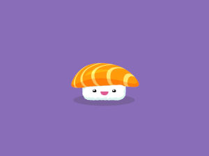 sushi,anime,cartoon,excited,cinema 4d,eyedesyn,sketch and toon