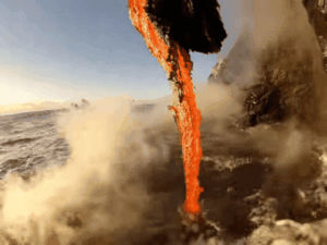 lava,close,ocean,footage,enter