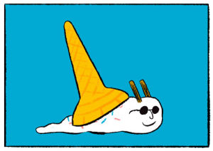 warm,snail,funny,happy,hot,summer,ice,ice cream,sunny,yogurt