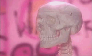 pink,creepy,skull