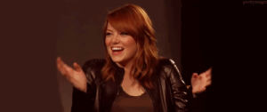 happy dance,dancing,excited,laughing,smiling,emma stone