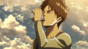 attack on titan,eren jaeger,anime,show,shingeki no kyojin,booze