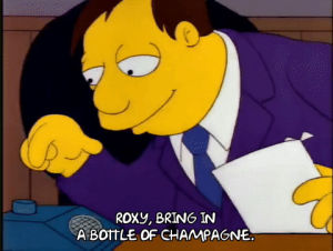 happy,season 4,episode 4,excited,talking,mayor quimby,4x04