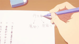 episode 4,writing,pencil,chuunibyou demo koi ga shitai,wodka