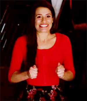 applause,glee,clapping,happy,lea michele,rachel berry