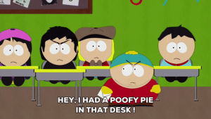 kevin stoley,eric cartman,excited,upset,wendy testaburger,pip,exclaiming,informing,damien thorn