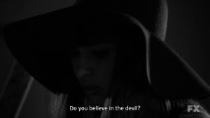 tv,black and white,american horror story,show,tv show,scared,ahs,devil