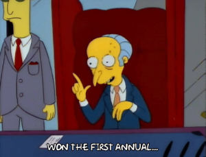 season 3,happy,excited,episode 24,first,3x24,won,annual,mr burns