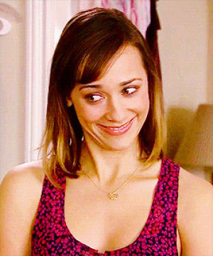 rashida jones,too much,parks and rec,parks and recreation,awkward smile,ookay