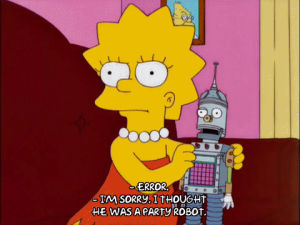 error,homer simpson,lisa simpson,episode 18,robot,season 12,speaking,12x18