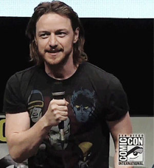 celebrities,ugh,why,james mcavoy,sdcc,days of future past,jm interview,he was actually so excited though,cute little mcavoy,x men