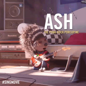 Sing Ash Punk Rocker Miss crawly sing movie clapping GIF on GIFER - by Burgas