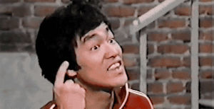 bruce lee,reaction,applause,hard of earing