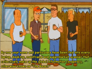 dale gribble,koth,conspiracy,hank hill,friends,king of the hill,nsa,hanging out