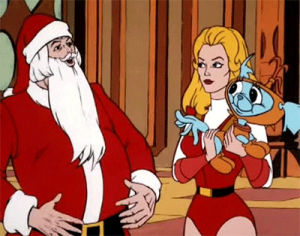 santa claus,santa,80s cartoon,various tv christmas,he man,80s,cartoon,christmas,retro,1980s,childhood,she ra