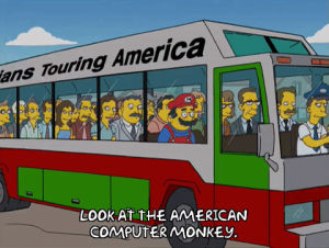 bus,season 16,episode 8,computer,interested,16x08,tourists