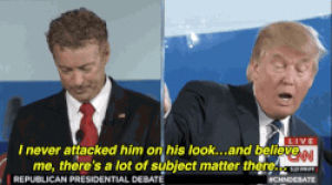 rand paul,look,donald trump,burn,attacked,channel60,septgopdebate2015,making fun