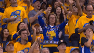 yyyy,sports,nba,warriors,playoffs,golden state warriors,shimmy,nba playoffs,2017 nba playoffs,dub,nbaplayoffs,grooving,nba fans,mom dance,warriors mom,sweater mom,eyebrow off