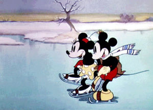 mickey mouse,winter,ice skating,vintage,cartoons