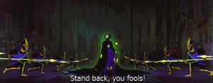sleeping beauty,disney,evil,maleficent,fool,fools,show off,showing off,stand back,you fools
