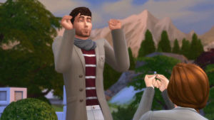 the sims,sims,propose,glee,yes,omg,wedding,yay,joy,ring,excitement,proposal,sim,ts3,ts2,simmer,simming,ts1,the sims 4