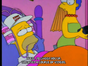 marge simpson,homer simpson,season 4,sad,episode 13,depressed,4x13,beer hat