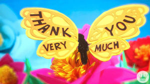 thank you,thanks,sweet,thank you very much,hallmark,butterfly,congrats,hallmark ecards,miss you,love,rainbow,colorful,stop motion,special,ecards,hallmarkecards,stop motion animation