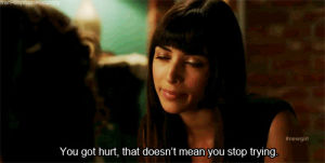 new girl,hurt,try again,new girl quotes,new girl cece,never stop trying,cece parkin