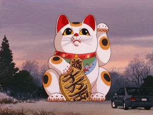 studio ghibli,lucky cat,hayao miyazaki,pom poko,cat,1994
