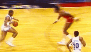 charles barkley,basketball,nba,1980s,dunk,joe johnson,dribble,philadelphia 76ers,date unk