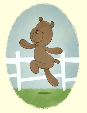 teddy bear,skipping