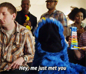 cookie monster,tv,cute,cookie,call me maybe