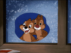 cartoon,disney,chip and dale,40s,movie,christmas,candy,1940s,squirrels,1949
