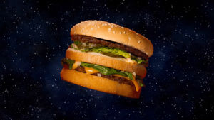 big mac in space,hamburger,cheeseburger