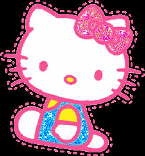 hello kitty,transparent,cartoon,kawaii,glitter,happy kitty,pink and blue sparkly kitty