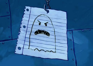 sponge bob,black and white,picture,cartoon,angry,ghost,spongebob,spongebob squarepants