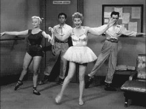 i love lucy,lucy,black and white,dance,tutu