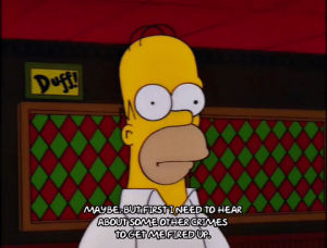 homer simpson,season 9,episode 20,excited,thinking,9x20,tavern,moes