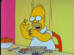 pudding,homer simpson,season 4,episode 2,eating,hungry,dinner,kitchen,4x02