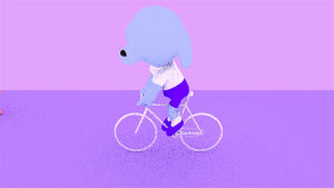 bicycle,art,animation,cute,dog,loop,illustration,forever,bike,characters,julian glander,biking