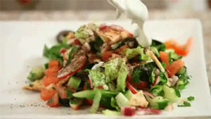vegetarian,recipe,healthy food,food,fitness,fitspo,fitblr,salad,eat clean,healthy recipe,low calorie salad,healthy salad,fattoush,low calorie recipe,mediterranean salad