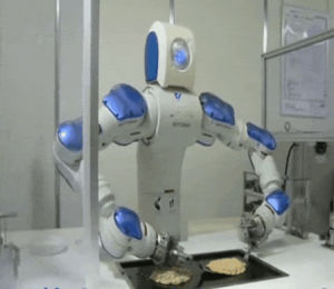 chef,robot,satisfying