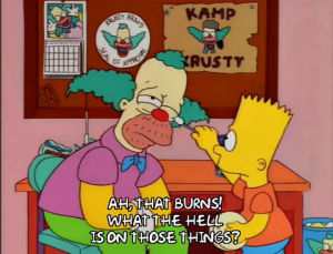 bart simpson,season 9,scared,episode 15,bart,krusty the clown,worried,9x15