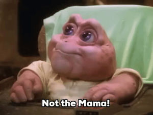 not the mama,baby sinclair,dinosaurs,90s